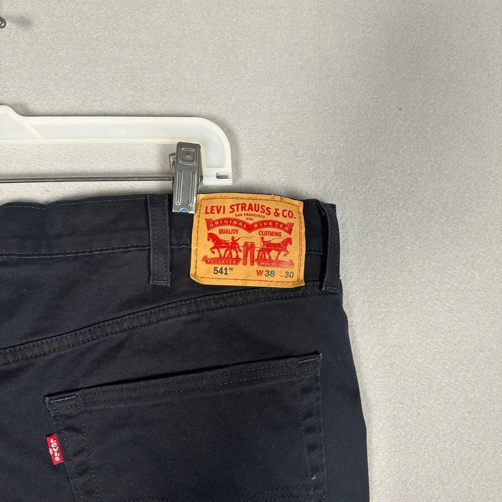 Levis 541 Mens Jeans 38x30 Athletic Taper Black All Seasons Tech Performance